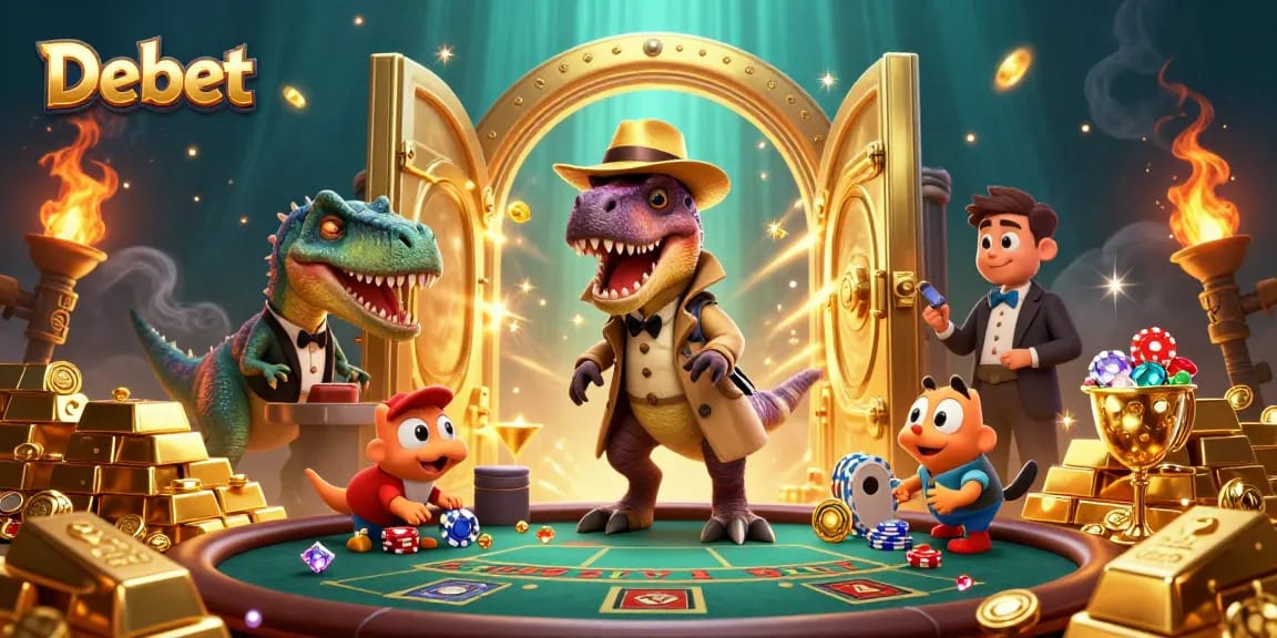 Debet velociraptor card counter strategically sneaking chips at a dynamic blackjack scene.