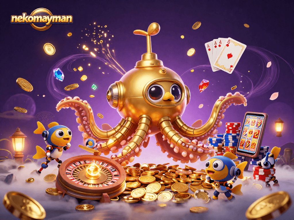 Spin for big wins with nekomayman in this captivating 3D casino underwater adventure.