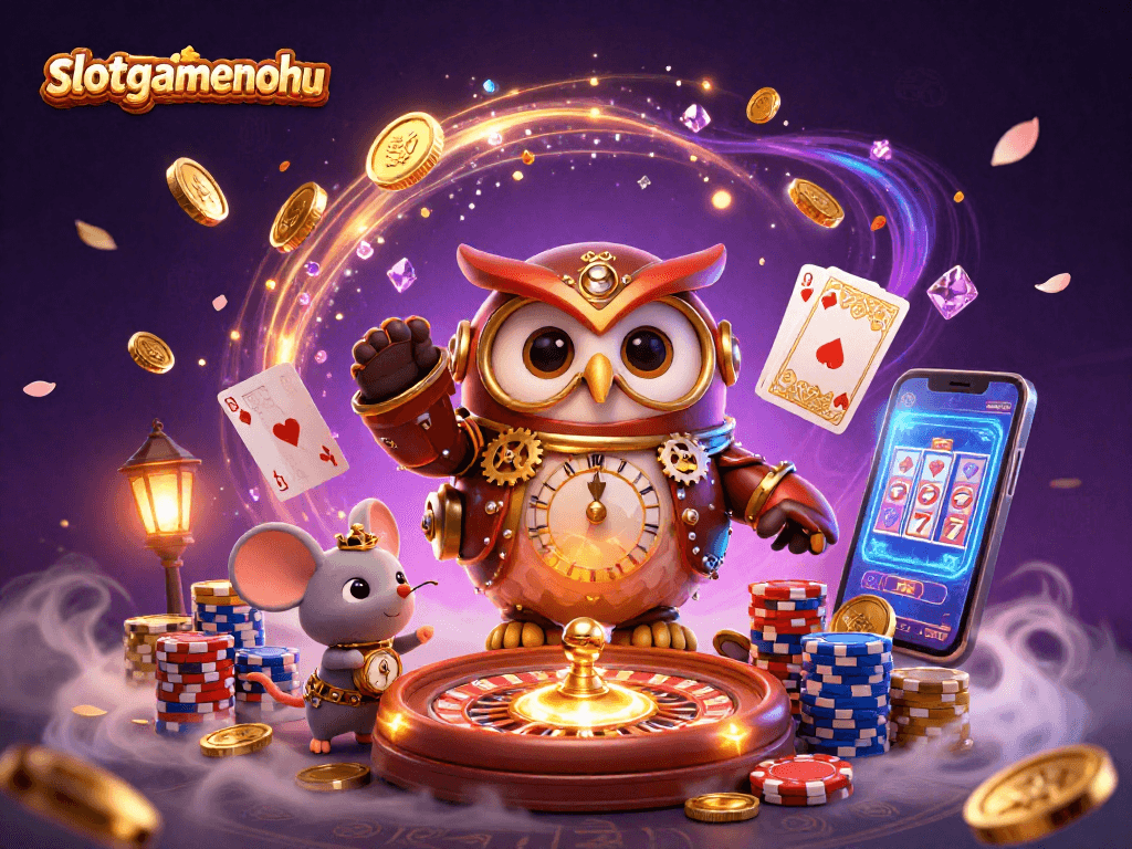 Experience thrilling jackpots with slotgamenohu in an engaging casino-themed fantasy scene.