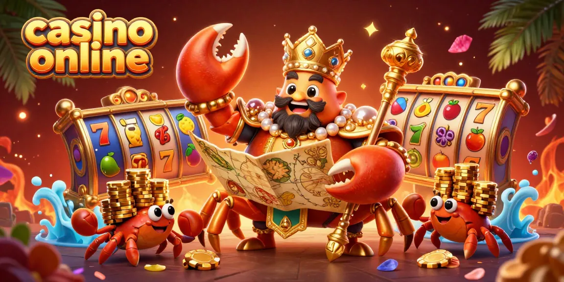 Join the thrilling casino online adventure with vibrant characters, slot reels, and treasures!