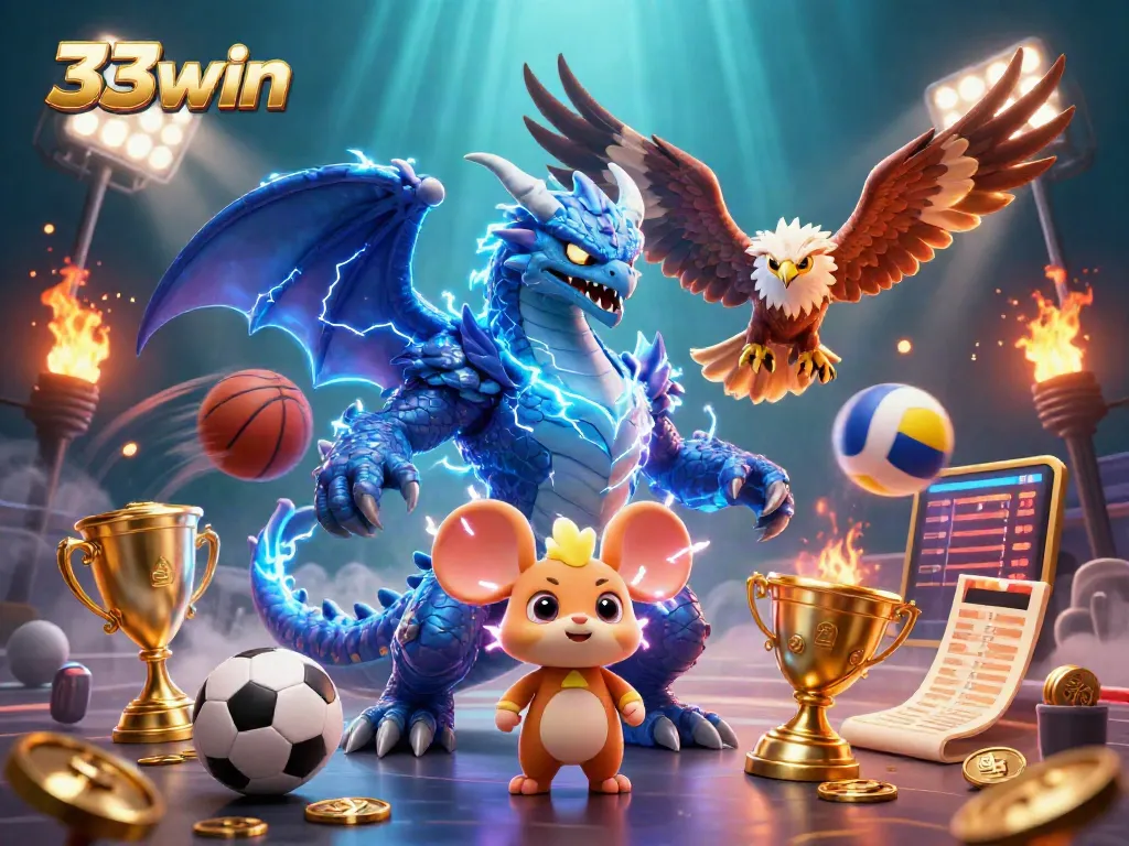 Engage in thrilling 33win gaming experiences with vibrant characters and dynamic sports elements.