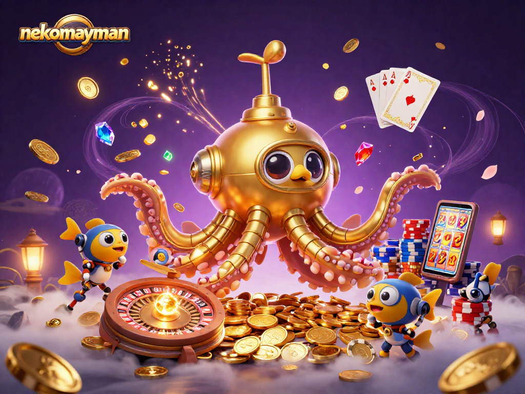 Spin for big wins with nekomayman in this captivating 3D casino underwater adventure.