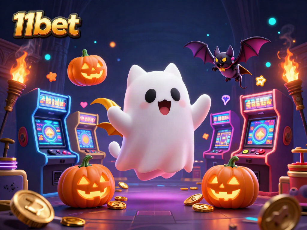 Engage with 11bet's exciting casino games featuring dynamic characters and glowing elements.