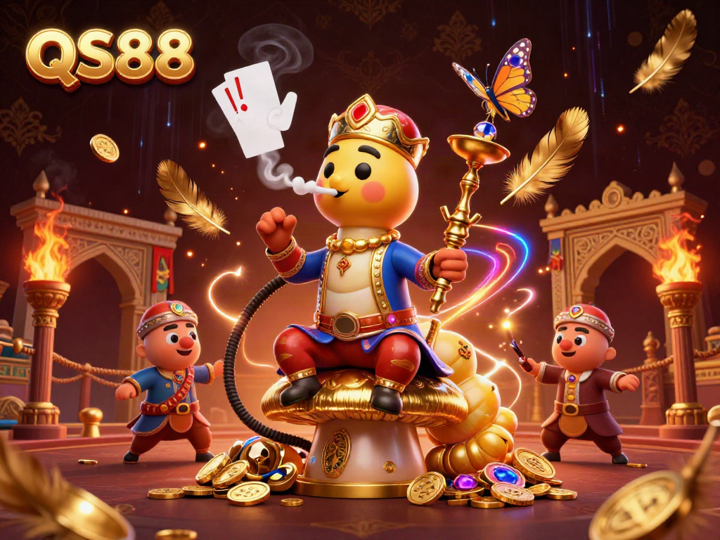 Experience thrilling gameplay at QS88 with vibrant casino-themed characters and dynamic elements.