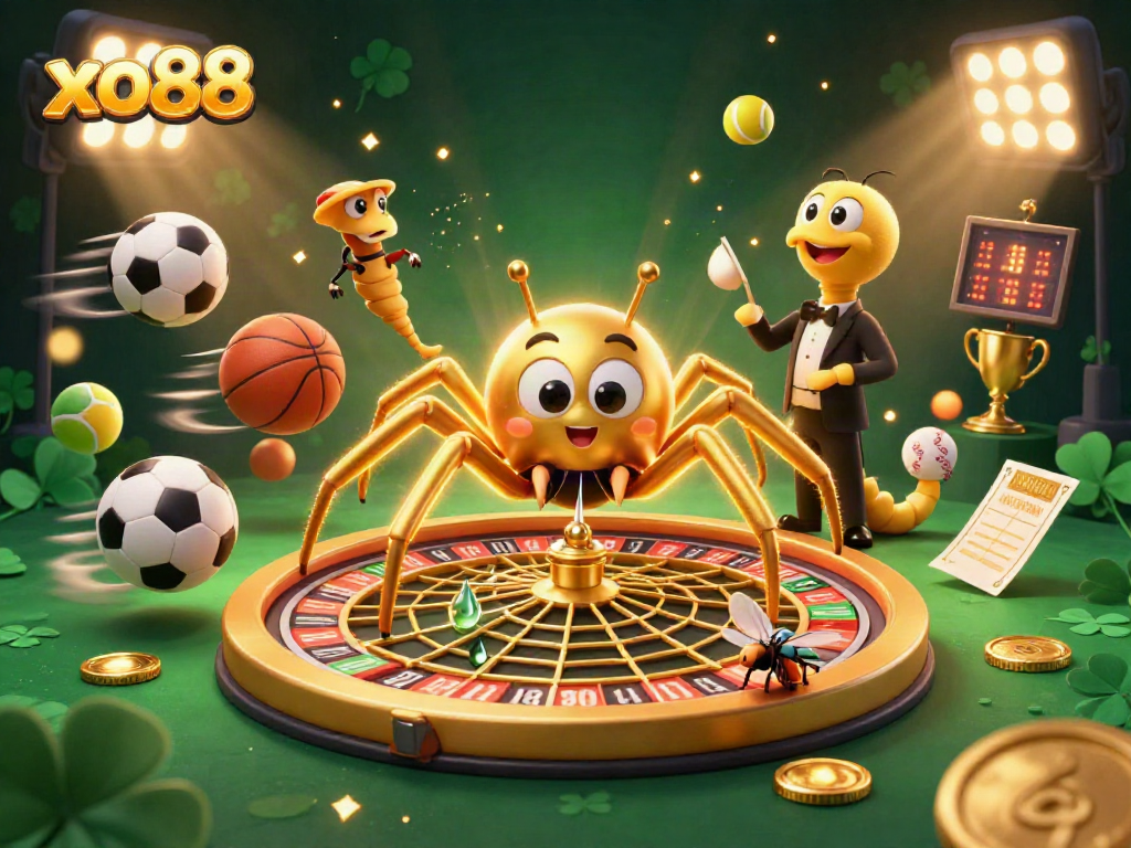 Spin thrilling bets on the xo88 golden roulette wheel while the centipede croupier controls the action.