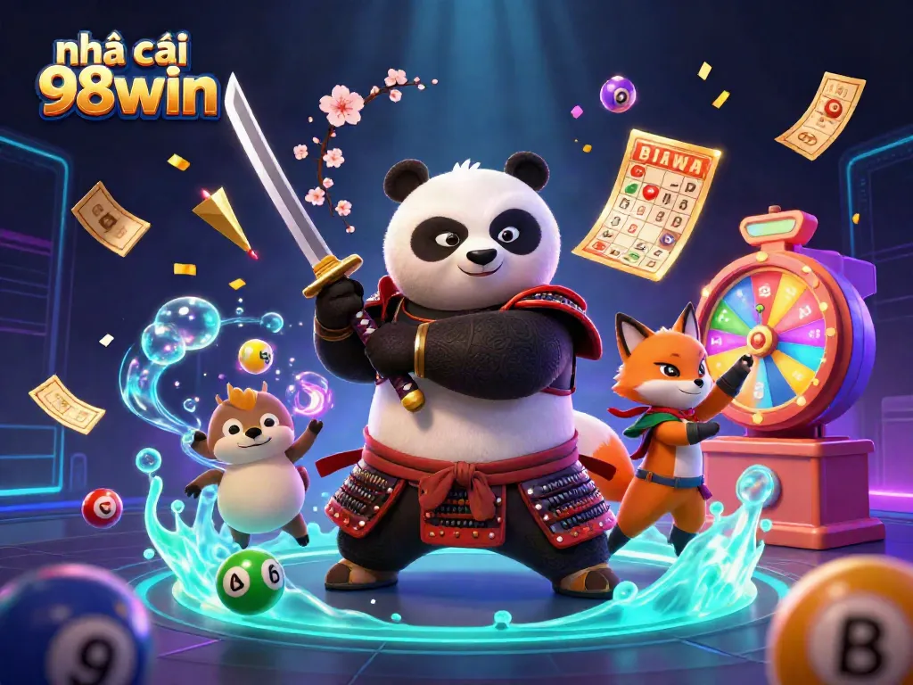 Experience thrilling gameplay at nhà cái 98win with dynamic characters and vibrant casino elements.