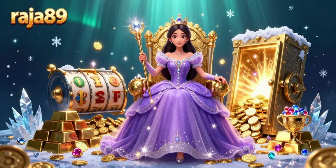 Win big with raja89's ultra-detailed scene of a regal character celebrating in a vibrant casino.