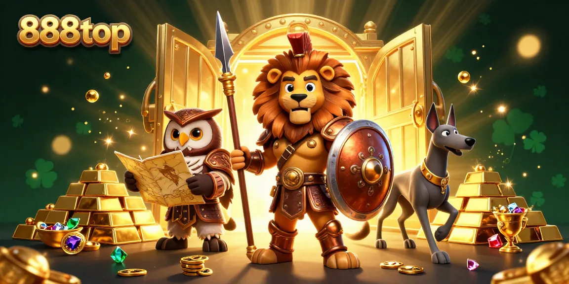 Engage with the thrill of 888top as you explore a vibrant casino scene filled with treasure and excitement.