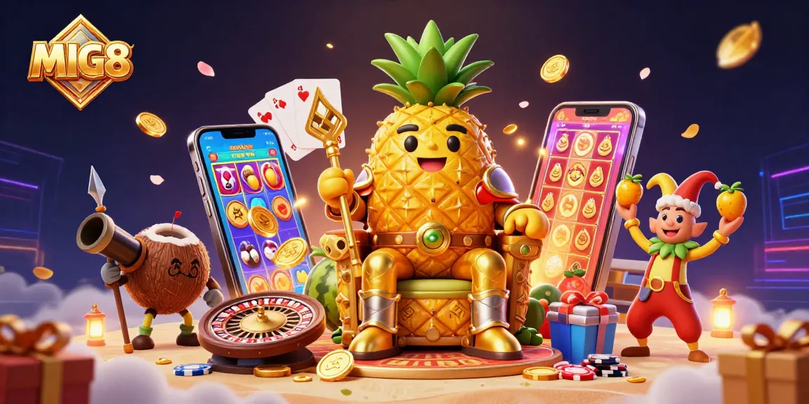 MIG8 offers thrilling slot adventures with vibrant golden coins and captivating gaming elements.