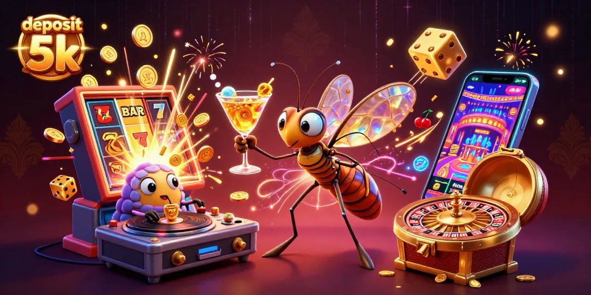 Win big with deposit 5k while enjoying a vibrant casino experience with animated characters.