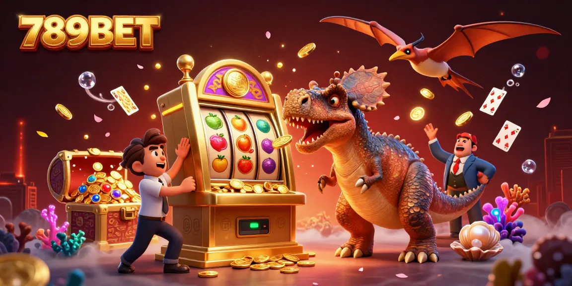 Experience thrilling moments at 789BET as characters enjoy dynamic gameplay in a vibrant casino scene.