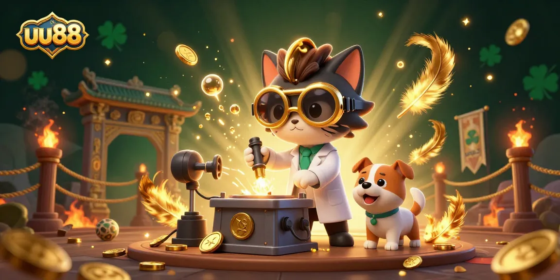 uu88 promotes enhanced gaming strategies in an explosive, dynamic casino scene with golden tokens.