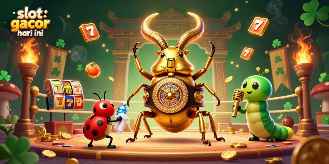 Experience thrilling slot gacor hari ini action with vibrant 3D illustration of fun characters.