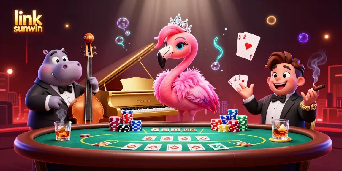 Experience thrilling gaming at link sunwin with vibrant casino characters and action-packed elements.
