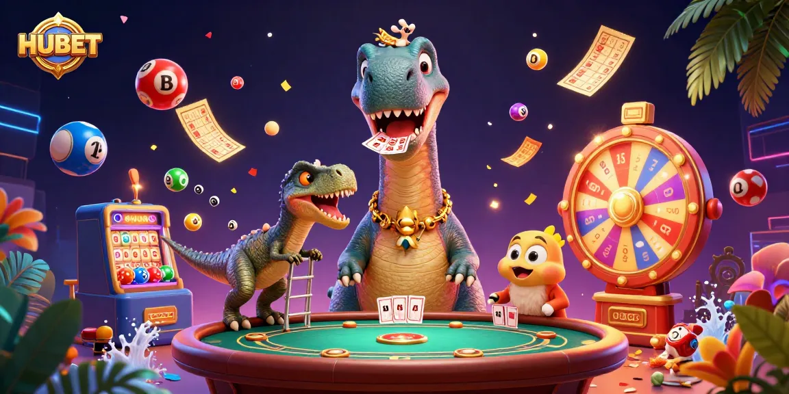 Experience the excitement of HUBET with diverse gaming elements directly engaging players in a vibrant casino scene.